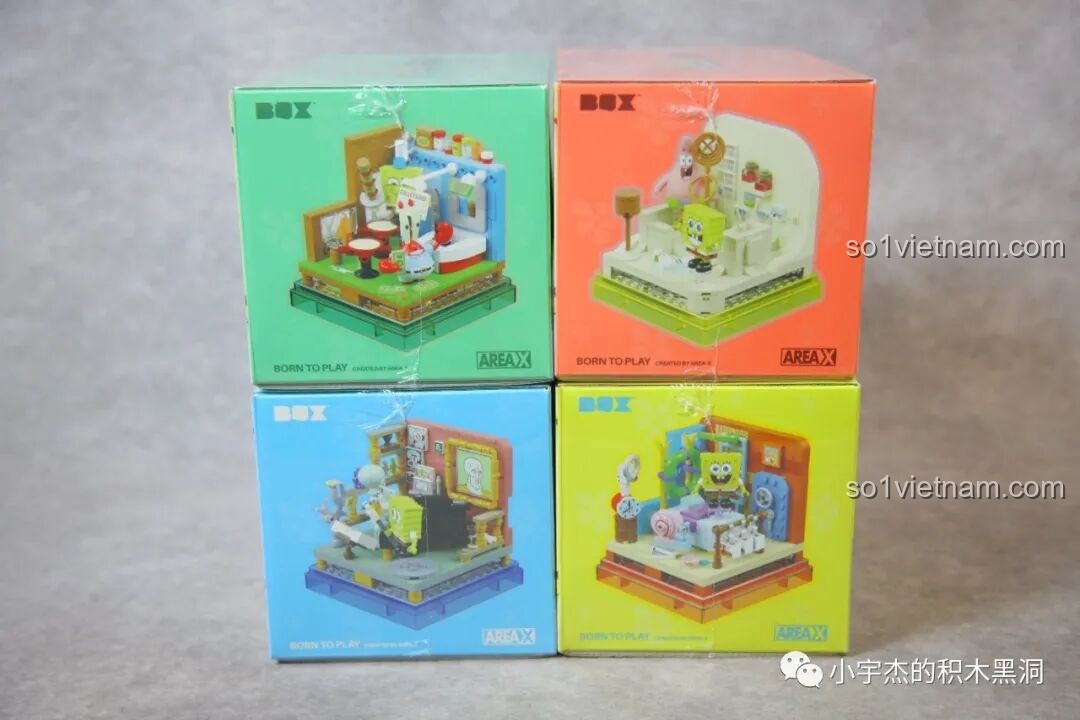 Các hộp đồ chơi lắp ráp AREA-X Spongebob Squarepants 