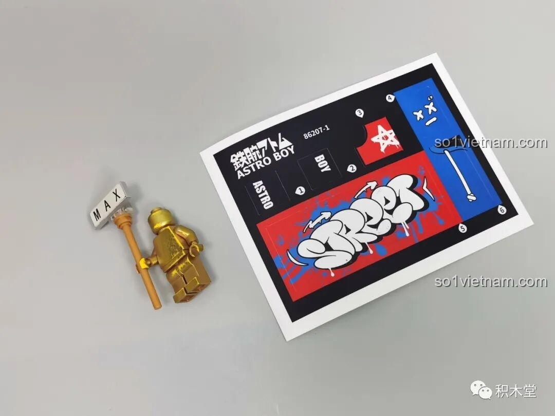 Họa tiết sticker trên tay áo