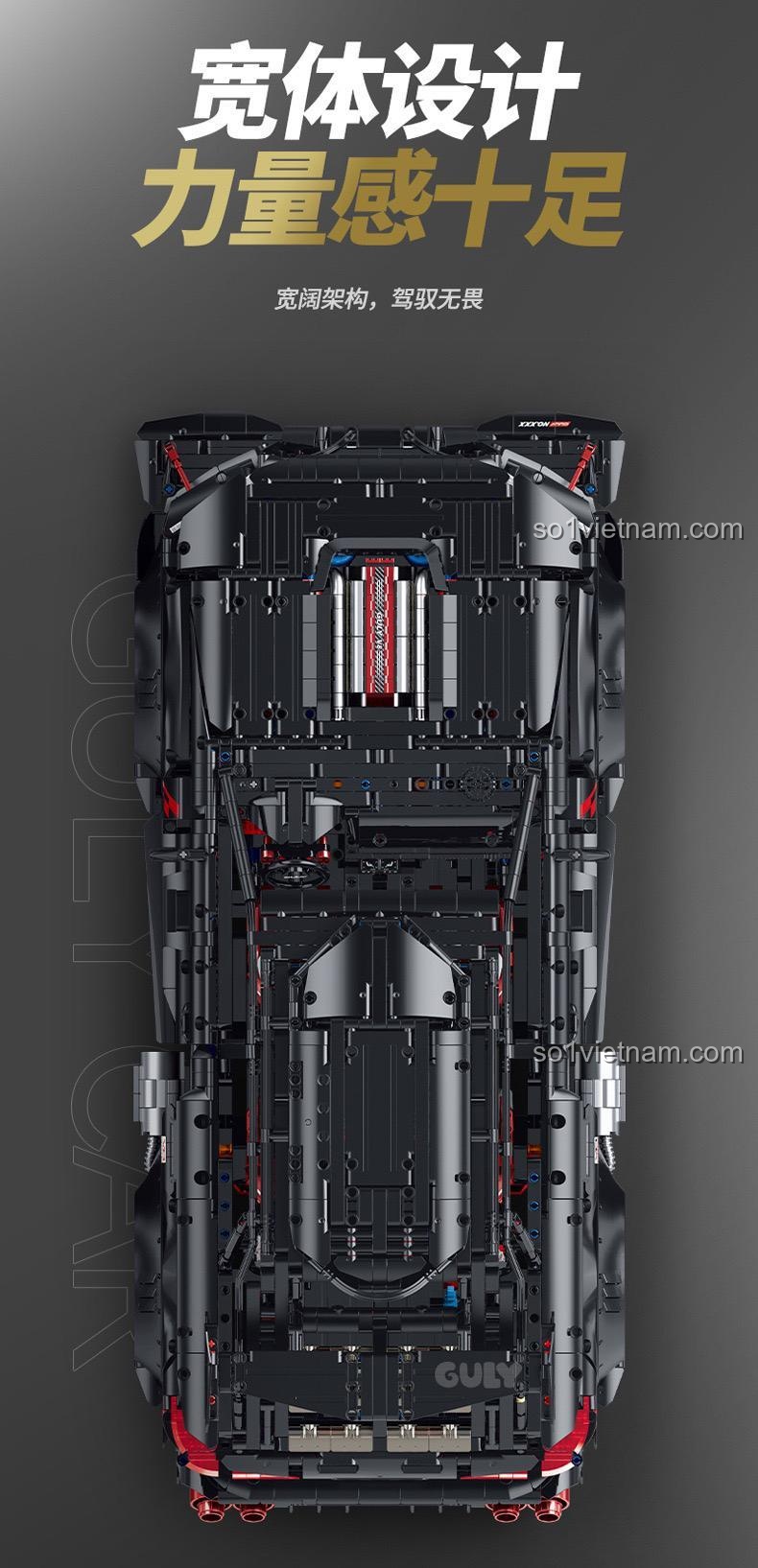 Chất liệu ABS cao cấp của mô hình xe Audi RS6 Performance GULY 10645, bộ lắp ghép xe đua hiệu suất cao, đồ chơi xây dựng cho bé trai 8 tuổi