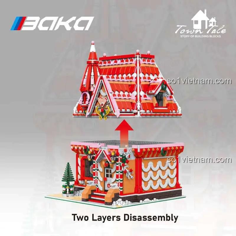 thiết kế mô-đun 2 tầng bộ lắp ghép Xưởng Kem Dâu 33204, đồ chơi xây dựng Ngôi nhà Kem Dâu, cho bé gái 6 tuổi, tiết kiệm