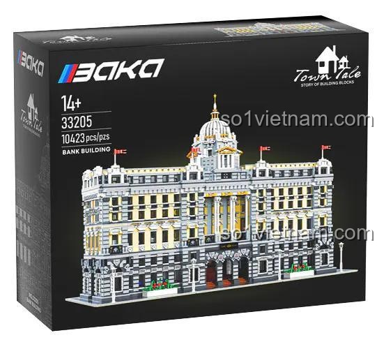 bộ lắp ghép Tòa nhà Ngân hàng HSBC Thượng Hải Baka 33205, mô hình kiến trúc khổng lồ, chi tiết tinh xảo, dành cho thanh niên 14 tuổi, giá tốt