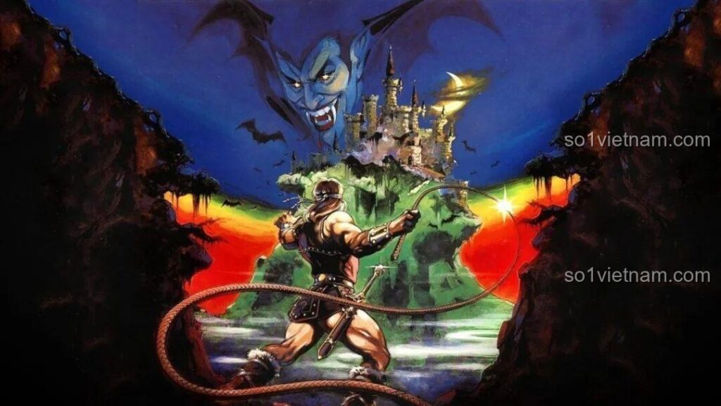 Hình ảnh minh họa Castlevania, gợi mở về thế giới Gothic huyền bí của bộ lắp ráp BAKA 33210 Lâu đài Ma thuật.