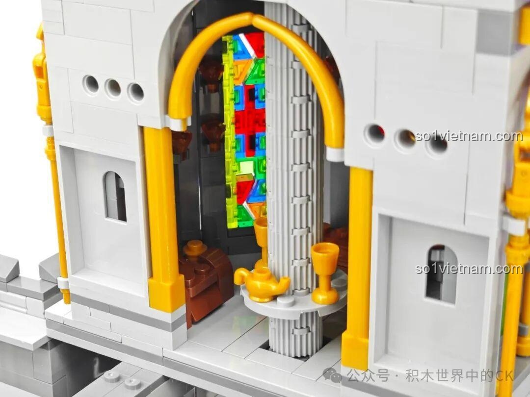 Góc nhìn tổng thể Lâu đài Ma thuật BAKA 33210, với các nhân vật nhỏ tạo thêm câu chuyện cho mô hình.