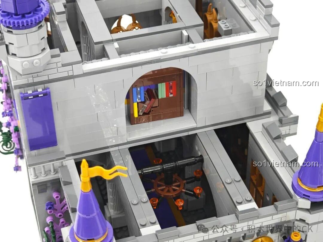 Toàn cảnh Lâu đài Ma thuật BAKA 33210, làm nổi bật sự phức tạp và đồ sộ của công trình.