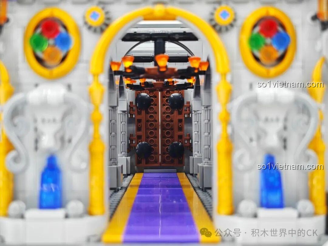 Lâu đài Ma thuật BAKA 33210 với các nhân vật nhỏ được đặt ở nhiều vị trí khác nhau, tạo nên một câu chuyện.