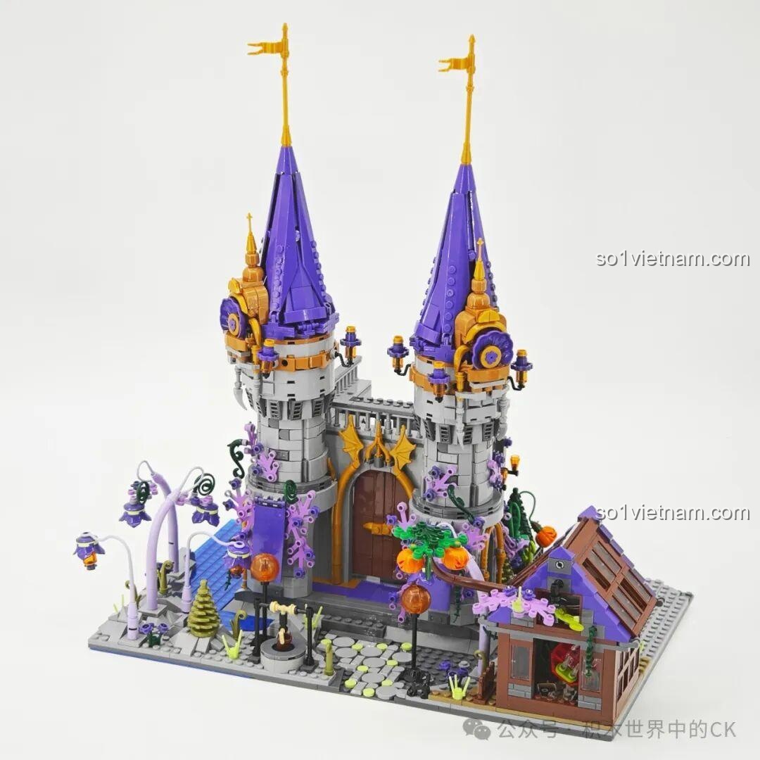 Các tháp cao của Lâu đài Ma thuật BAKA 33210 dần hoàn thiện, tạo nên vẻ uy nghi và lộng lẫy cho mô hình.