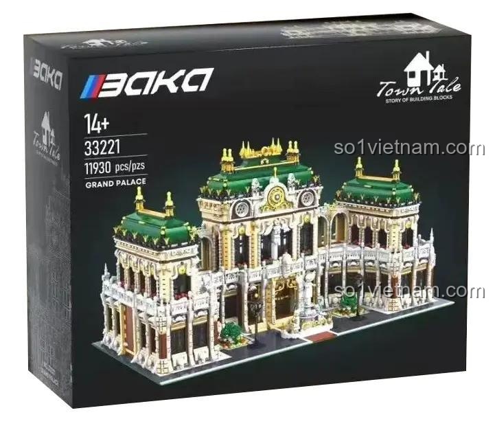 đồ chơi xây dựng Kiến Trúc Cung Điện Baka 33221, bộ lắp ghép Dinh Thự Lộng Lẫy, nội thất phòng khách, phòng đọc sách, phòng ăn, cho cả Con trai và Con gái 14 tuổi, giá rẻ
