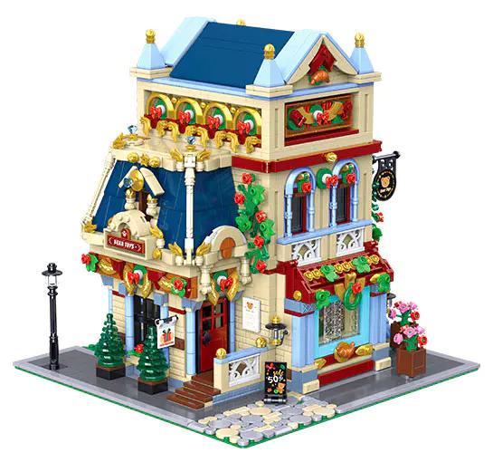 Mô hình kiến trúc Ngôi nhà đồ chơi gấu BAKA 33230, bộ lắp ghép cửa hàng đồ chơi, đồ chơi xây dựng cho bé 14 tuổi