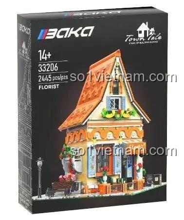 Hộp đồ chơi mô hình Baka JJ33206 Xưởng hoa Phép Thuật với 2445 mảnh ghép, đồ chơi xếp hình cho bé gái 6 tuổi, đáng tiền.