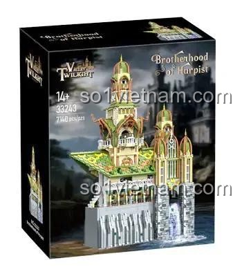 Hộp sản phẩm bộ xếp hình Baka Technology 33243 Lâu đài Rivendell 7140 chi tiết khổng lồ