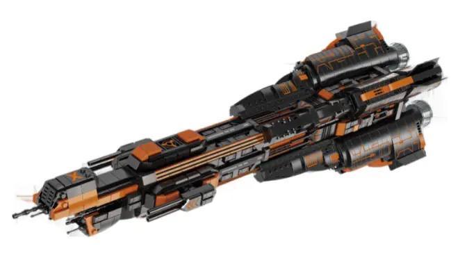 Baka Technology 33904 Tàu Vũ Trụ Donnager mô hình trưng bày chi tiết cao, đồ chơi lắp ghép tàu không gian cho bé trai 14 tuổi