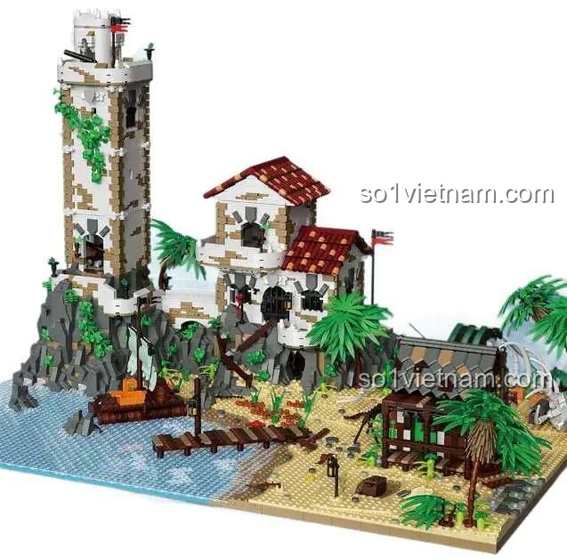 đồ chơi mô hình Cảng Hải Tặc Baka Technology 33923, mô hình lắp ráp hoàn chỉnh, chi tiết cao, phù hợp con trai 14 tuổi, giá rẻ