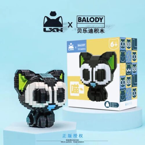 bộ lắp ghép Mèo Luo Xiao Hei BALODY 18315, mô hình đáng yêu cho bé 6 tuổi, giá tốt