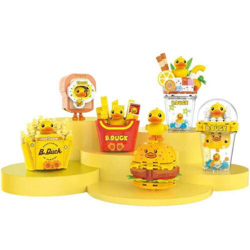 Bộ lắp ghép B.Duck Vịt Vàng Đồ Ăn Nhanh, đồ chơi mô hình BALODY 21280, đáng yêu, giá tốt cho bé gái 6 tuổi.