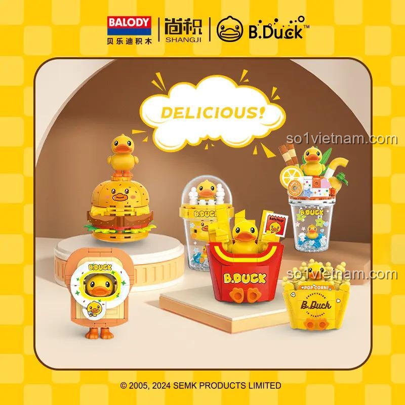 Mô hình B.Duck Vịt Vàng BALODY, Đồ chơi B.Duck Vịt Vàng 21280, đáng yêu, giá tốt cho bé gái 6 tuổi.