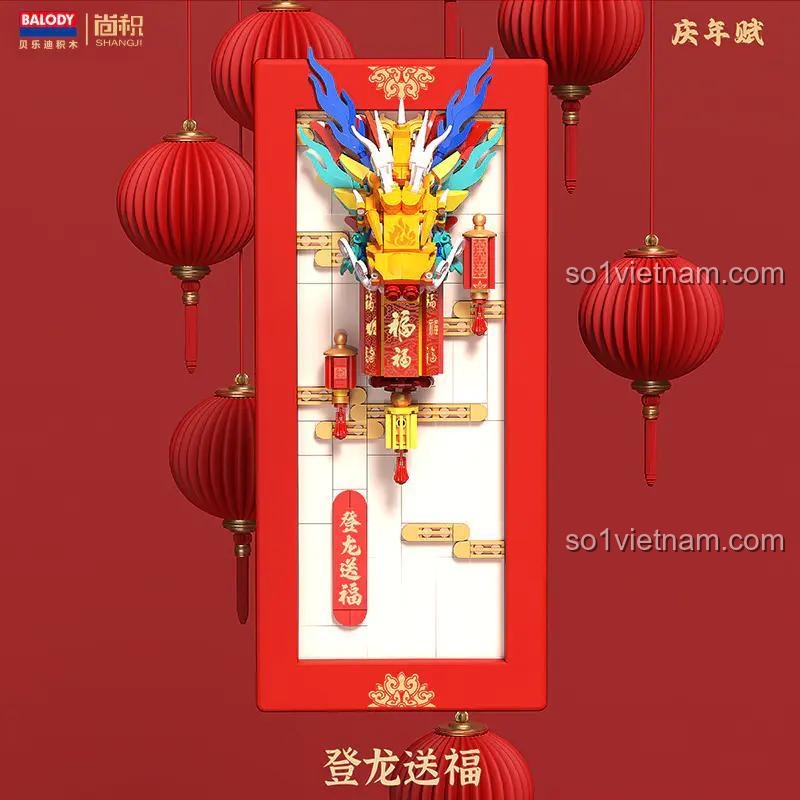 BALODY 21297 Lễ hội Trung Hoa - Rồng May Mắn - Bộ đồ chơi Rồng trang trí Tết