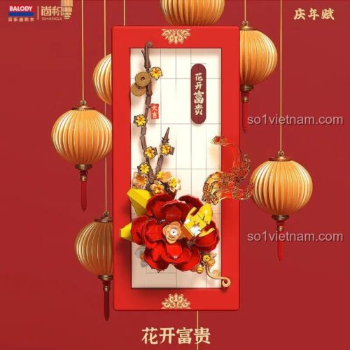BALODY 21298 Hoa Khai Phú Quý - Mô hình lắp ráp trang trí Tết