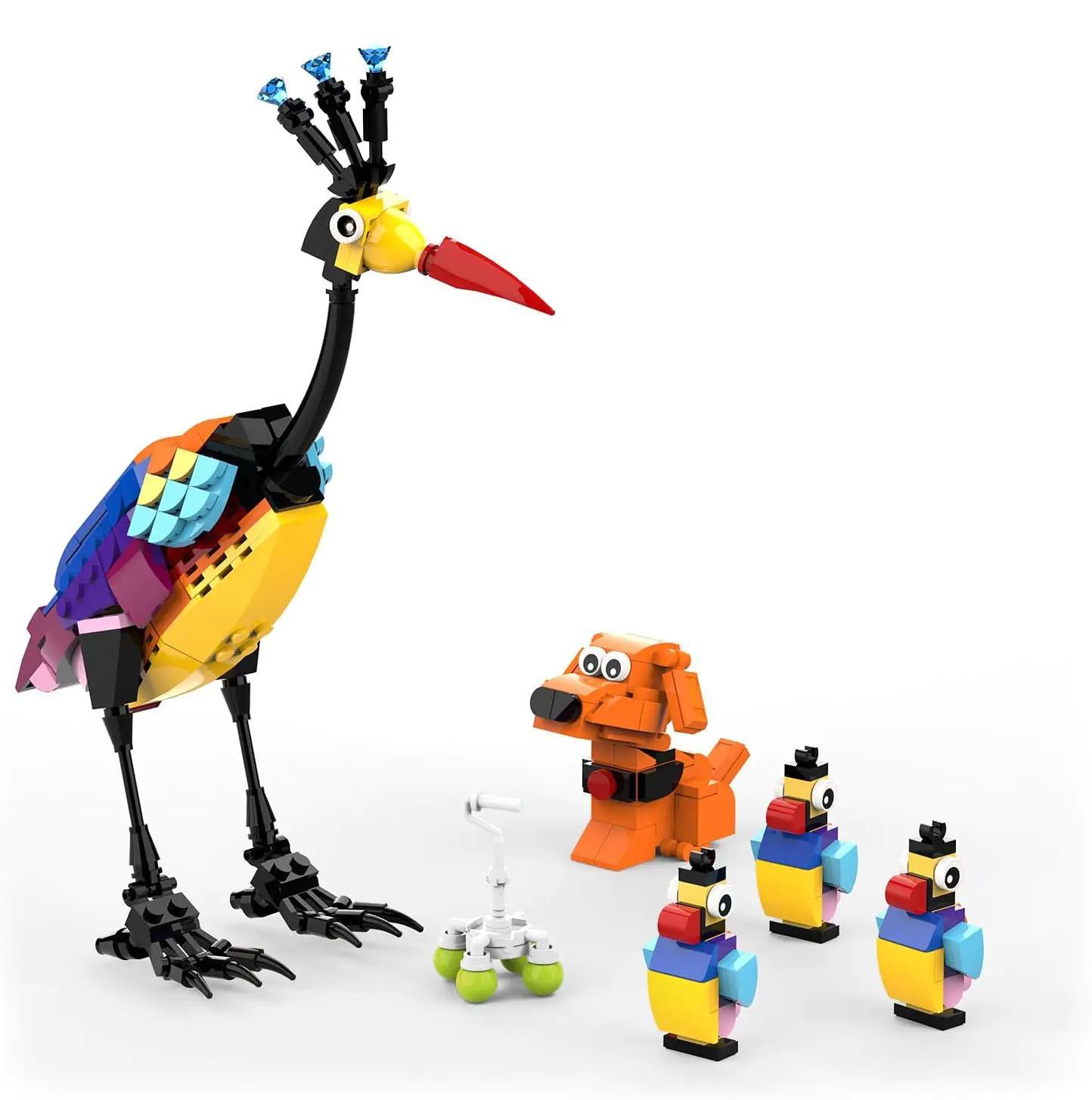 Mô hình Bingbricks LC0014 Chim Kevin và Chó Dug, đồ chơi lắp ghép cho bé 6 tuổi