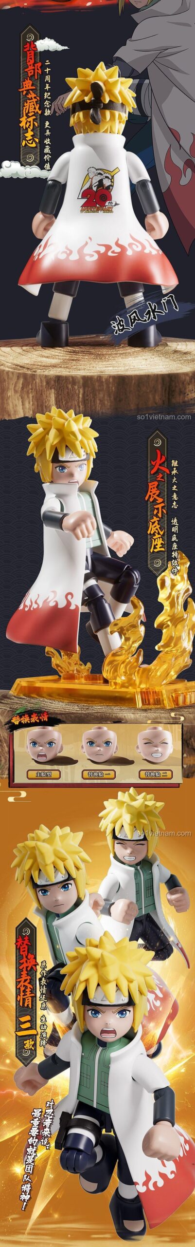 Hiệu ứng Rasengan đi kèm mô hình Naruto Minato Namikaze