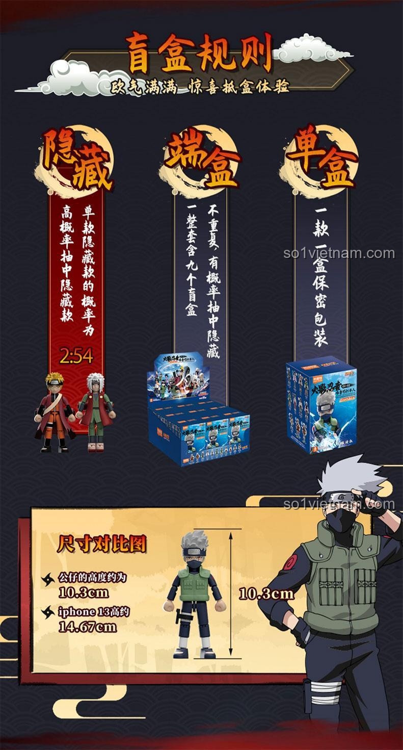 Chi tiết mô hình Hinata trong bộ lắp ghép Naruto Làng Lá Bay Lượn 布鲁可BLOKEES 71061