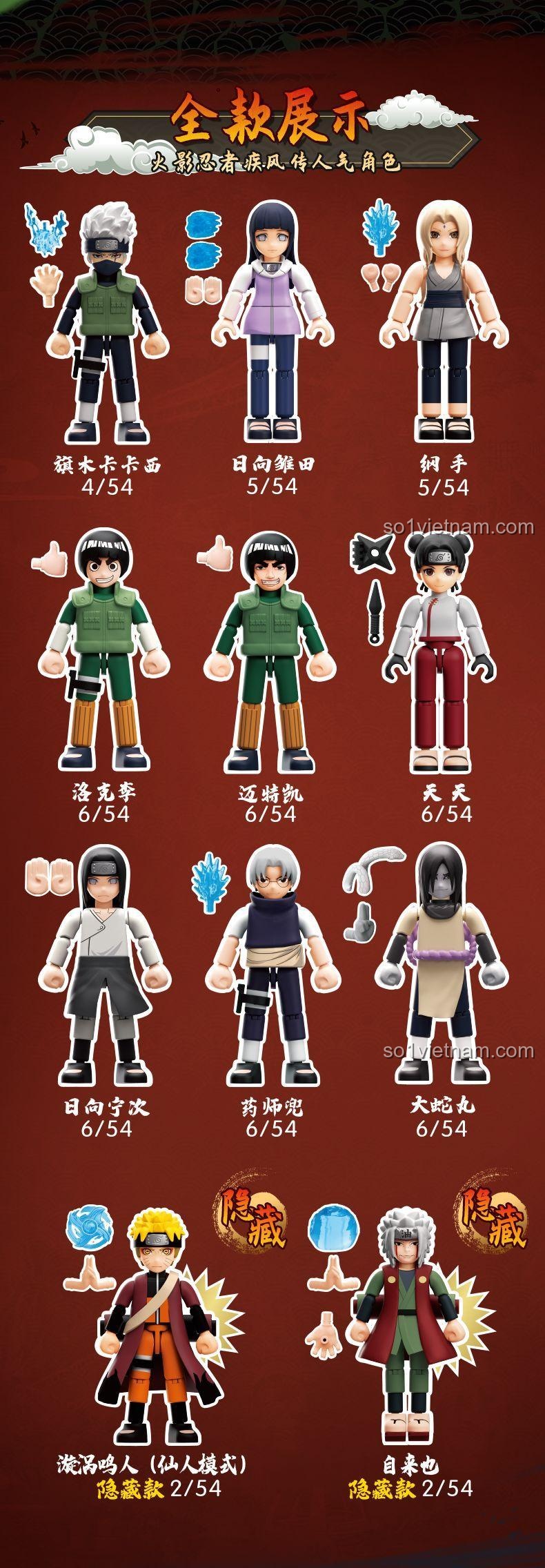 Chi tiết mô hình Kakashi trong bộ lắp ghép Naruto Làng Lá Bay Lượn 布鲁可BLOKEES 71061