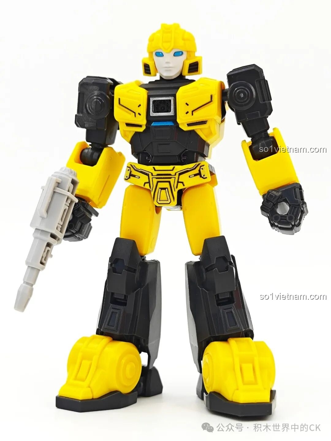 Mô hình figure B-127 (Bumblebee) từ bộ Blokees 71105 với màu vàng đặc trưng và thiết kế nhỏ gọn.