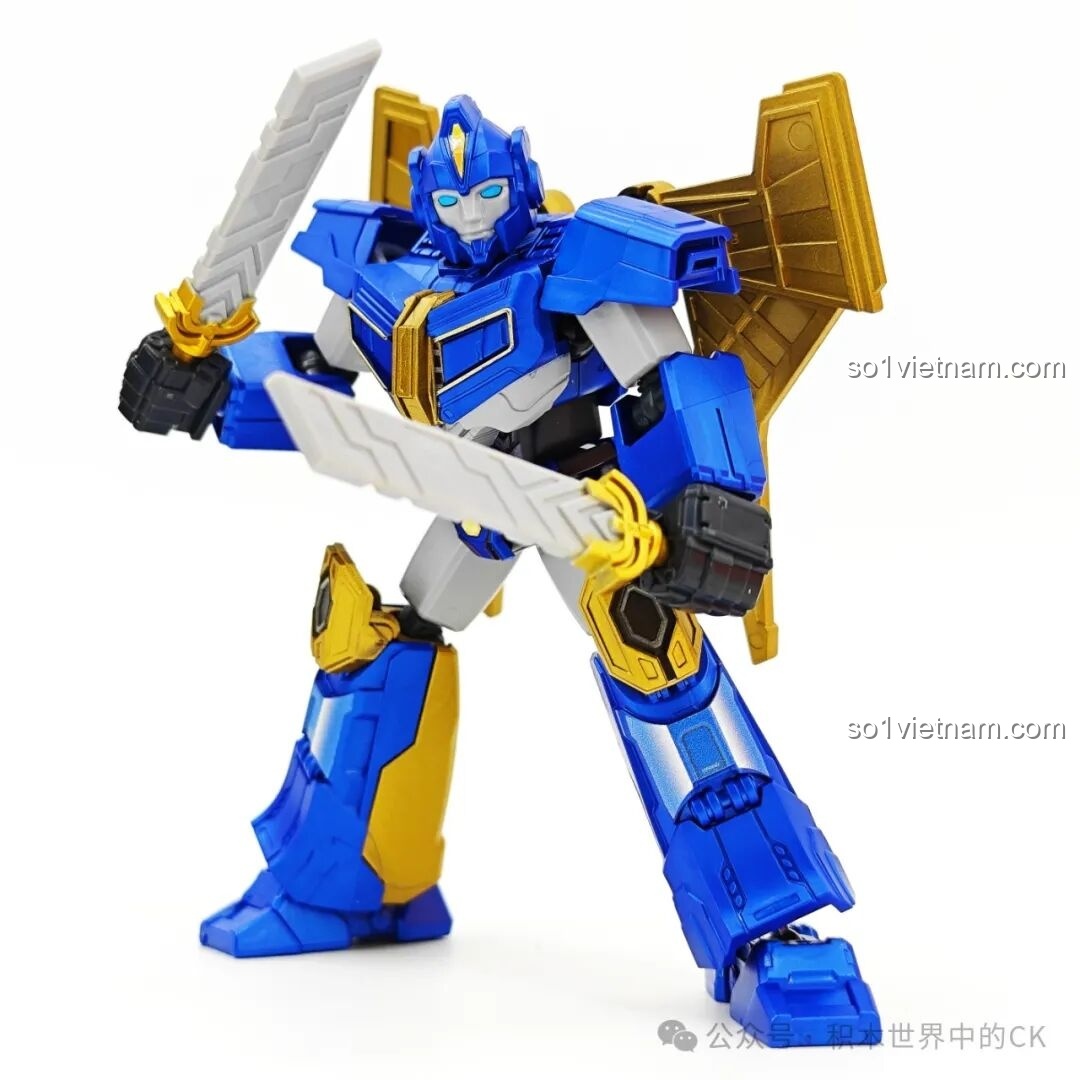 Figure Sentinel Prime Blokees 71105 trong một tư thế hành động khác, thể hiện sự linh hoạt.