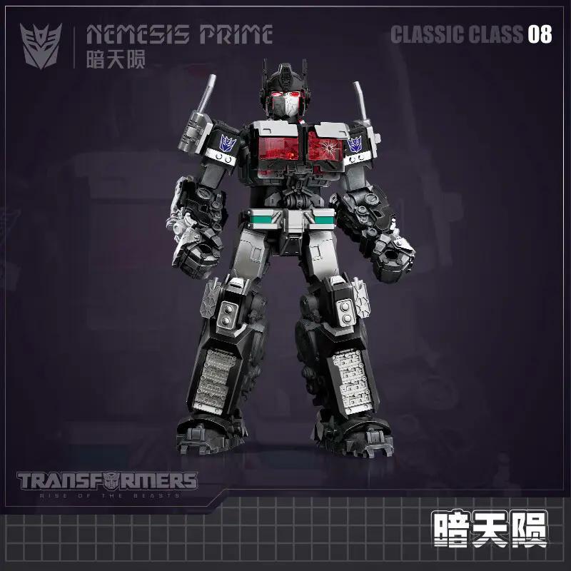 Mô hình robot Nemesis Prime màu đen, đồ chơi lắp ráp Transformers, bộ đồ chơi cho bé trai 12 tuổi, có đèn LED và âm thanh, cử động toàn thân, giá tốt