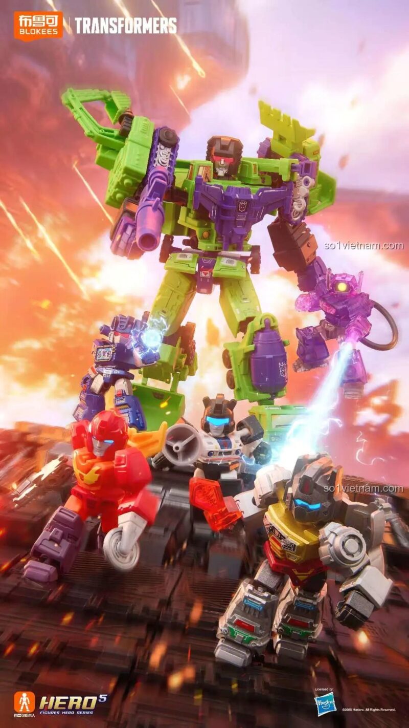 bộ lắp ghép Transformers Phiên Bản Tinh Thần BLOKEES 71304 Robot Devastator cho bé trai 8 tuổi