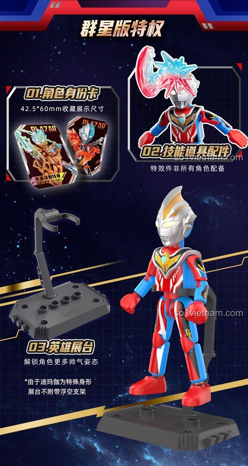 Mô hình Ultraman với vũ khí sáng tạo khác - Bộ Lắp Ghép 73112