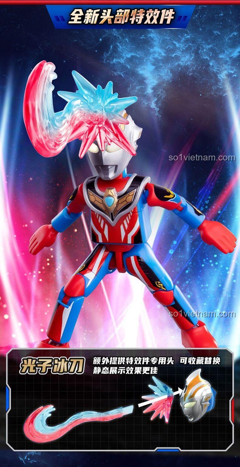 Mô hình Ultraman với vũ khí sáng tạo - Bộ Lắp Ghép 73112