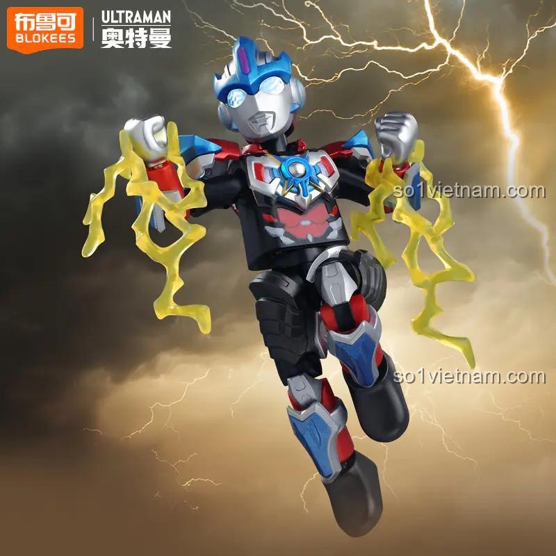 Chi tiết phụ kiện và đế trưng bày của BLOKEES 73211 - Bộ Lắp Ghép Nhân Vật Ultraman Galaxy Fight Shining Edition Vol. 11
