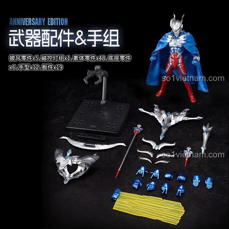 áo choàng Ultraman Zero mới trong bộ lắp ghép BLOKEES 73306 Ultraman Zero Ultimate, đồ chơi mô hình Siêu nhân Ultraman Zero, phụ kiện độc đáo, phù hợp con trai 14 tuổi, giá hời