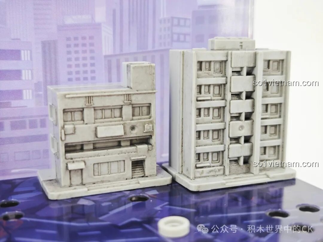 Mô hình các tòa nhà nguyên vẹn, phụ kiện hiệu ứng cho hộp trưng bày BLOKEES 73405.
