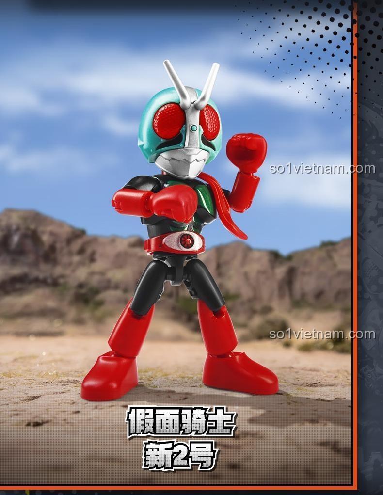 Các dạng biến hình của Giả Diện Hiệp Sĩ trong bộ lắp ghép Kamen Rider 74302 của 布鲁可BLOKEES, thể hiện sự đa dạng và khớp nối linh hoạt, phù hợp cho bé trai 10 tuổi.