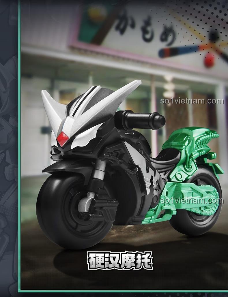 Các dạng biến hình của Giả Diện Hiệp Sĩ trong bộ lắp ghép Kamen Rider 74302 của 布鲁可BLOKEES, thể hiện sự đa dạng và khớp nối linh hoạt, phù hợp cho bé trai 10 tuổi.