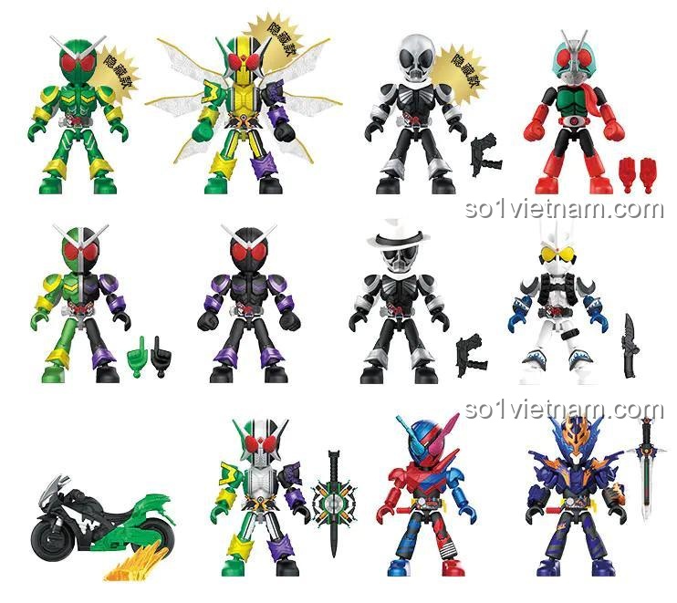 Nhân vật Giả Diện Hiệp Sĩ trong bộ lắp ghép Kamen Rider 74302 của 布鲁可BLOKEES, với khớp nối linh hoạt, phù hợp cho bé trai 10 tuổi.
