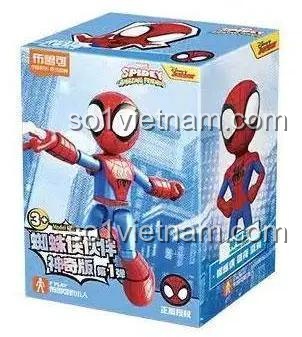 Hộp đựng bộ lắp ráp Spider-Man Peter Parker với hình ảnh nhân vật trên hộp, đồ chơi cho bé 3 tuổi