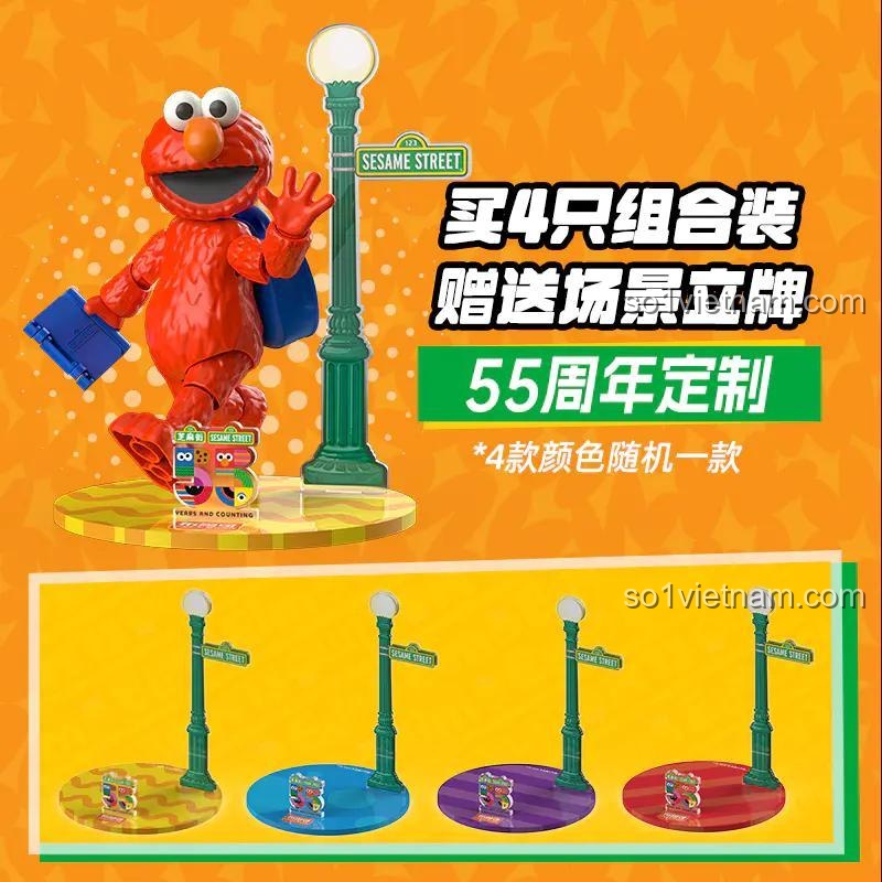 Khuyến mãi mua 4 Figure Elmo Sesame Street tặng kèm standee