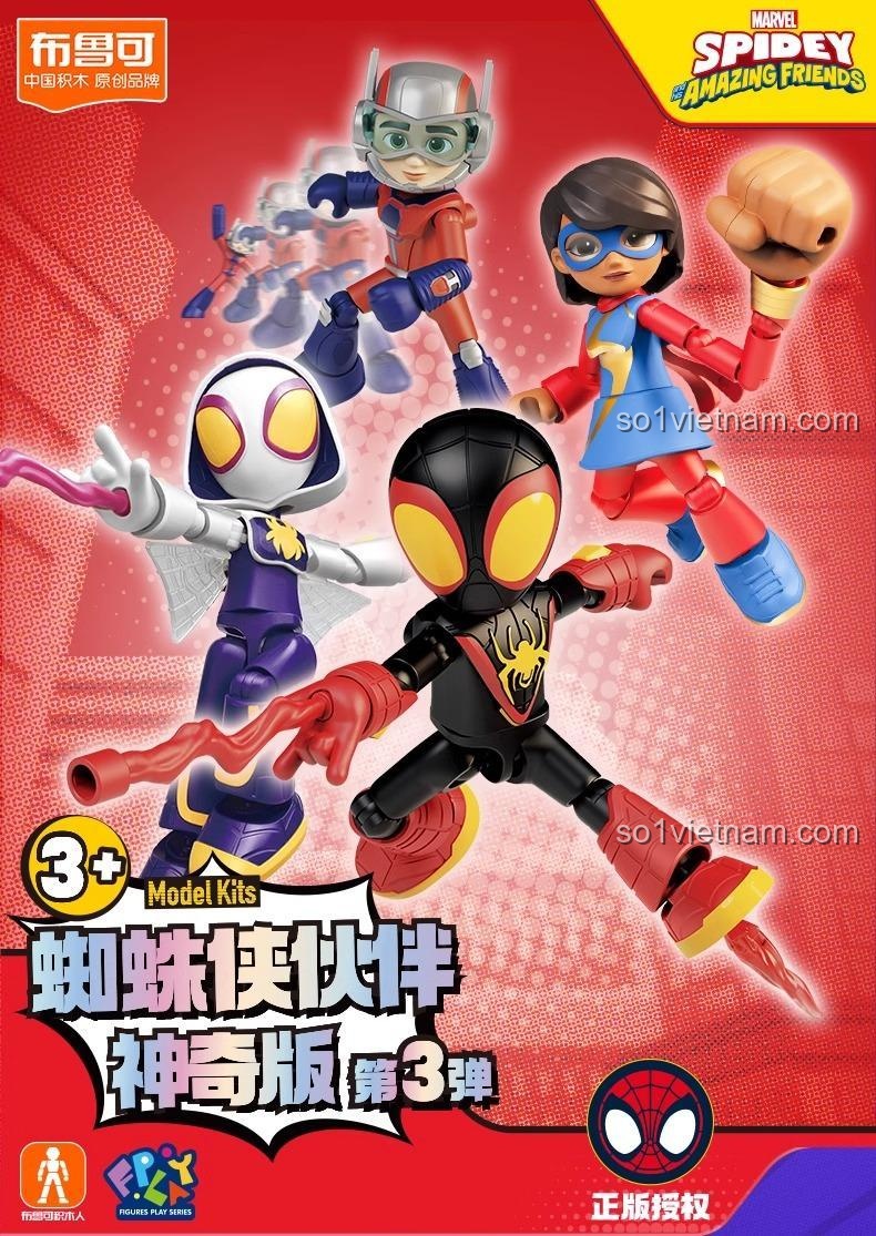 đồ chơi mô hình 74821 figure Ghost Spider Gwen BLOKEES chính hãng cho bé gái 3 tuổi