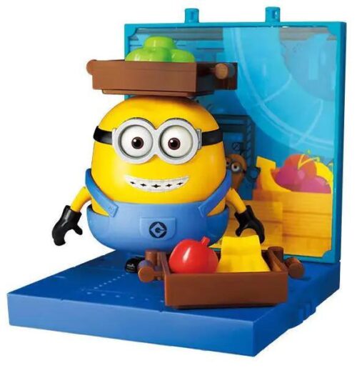 Mô hình Minions OTTO Công Nhân Nhà Máy Thạch BLOKEES 74836 với khay trái cây, đồ chơi mô hình cho bé trai bé gái 4 tuổi, chất lượng cao
