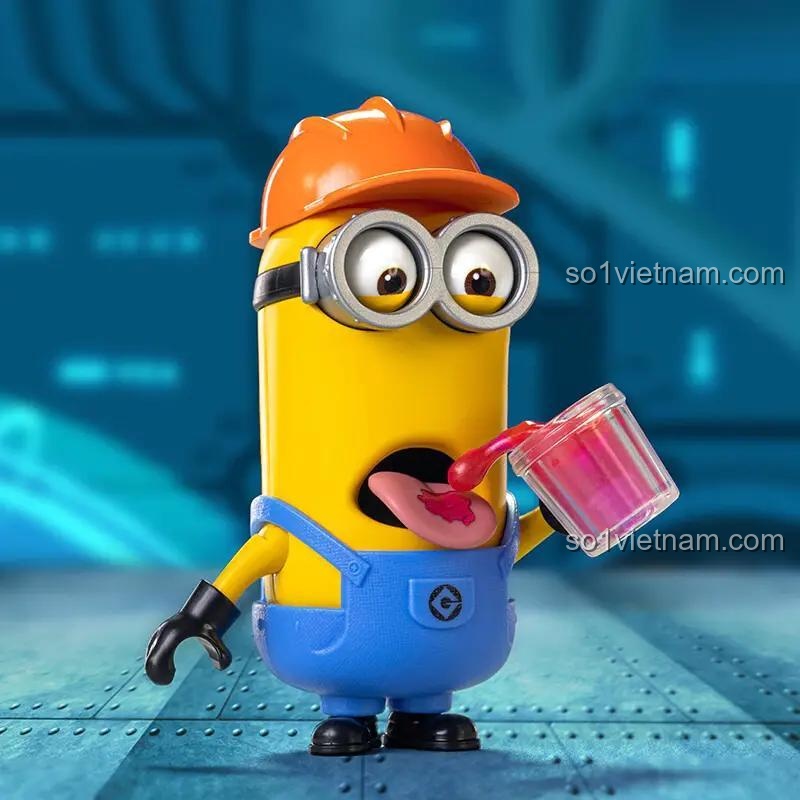 đồ chơi mô hình 74838 Minions Kevin cận cảnh với mũ cam và mứt hồng cho bé trai 4 tuổi giá rẻ