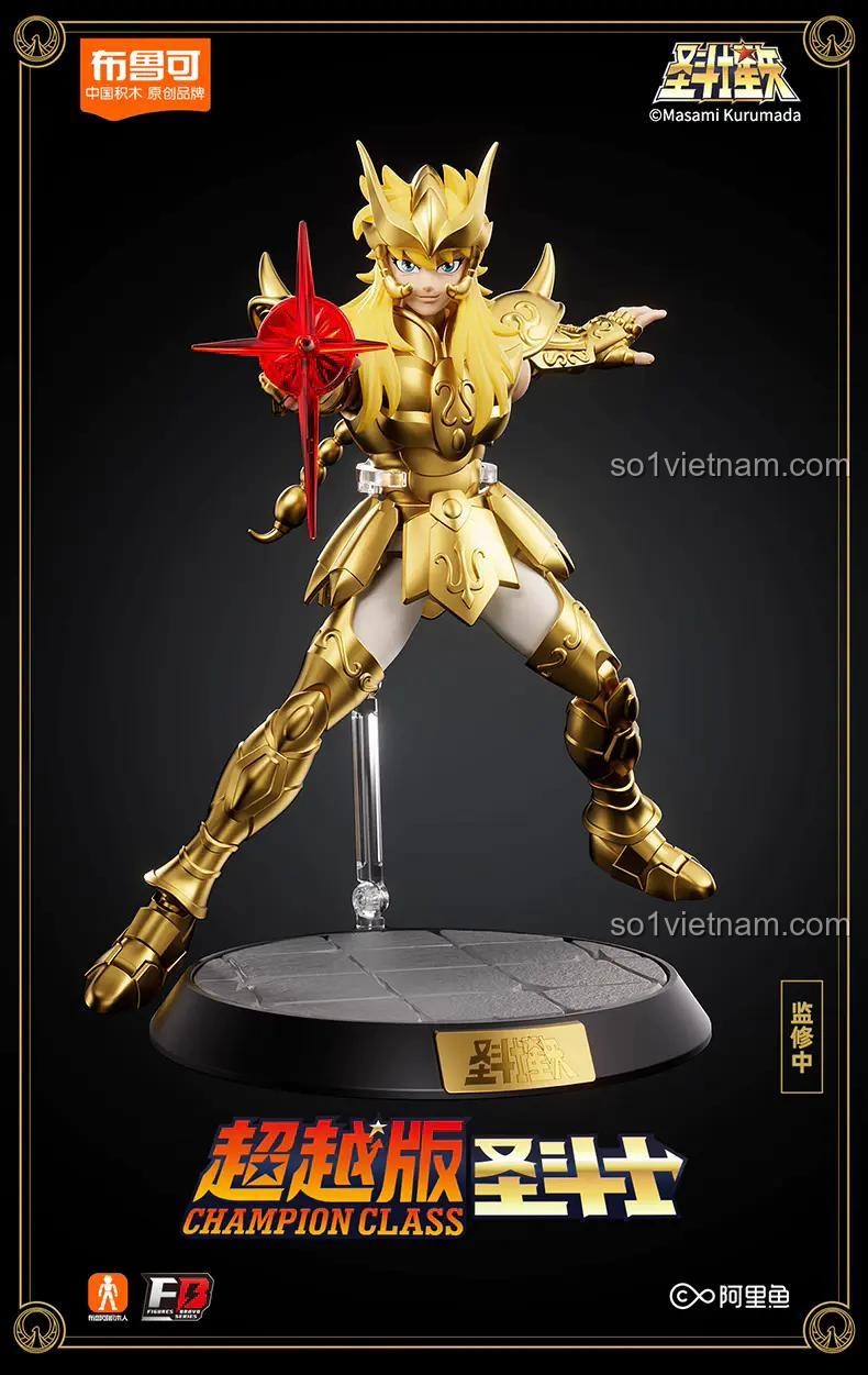Mô hình figure Saint Seiya: Champion Class Scorpio Miro của hãng 布鲁可BLOKEES, mã số 75004, nhìn từ phía sau, khoe chi tiết bộ giáp