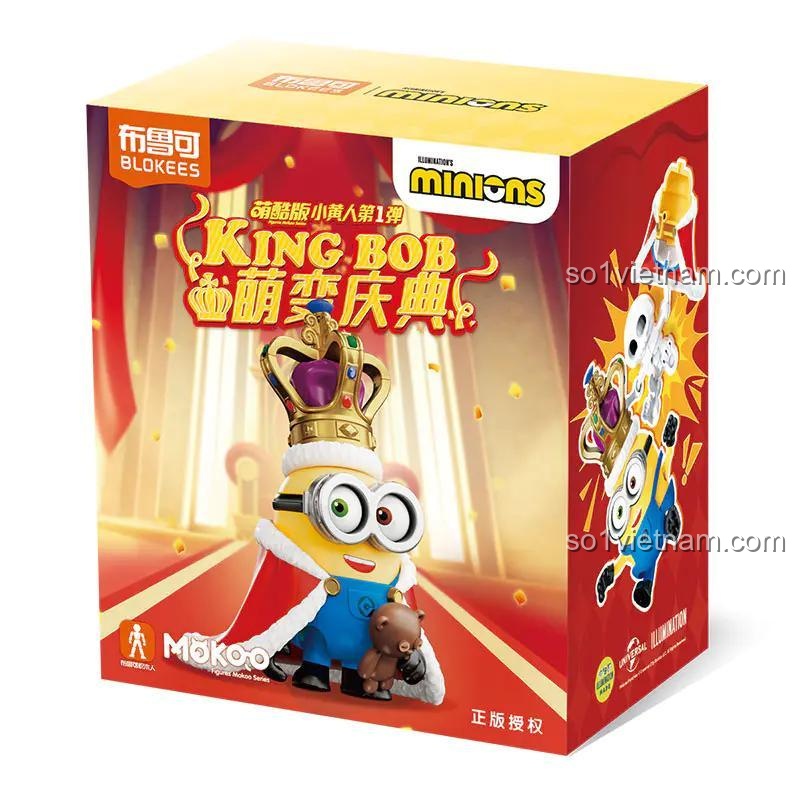 Hộp đơn đồ chơi mô hình Vua Bob Minions, Minions biến hình, chất lượng cao, tiết kiệm cho người mua.