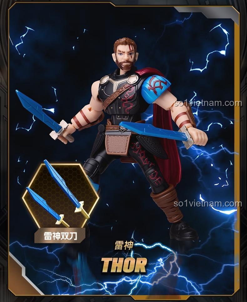 Cảnh chiến đấu giữa các siêu anh hùng Marvel trong bộ BLOKEES 81114