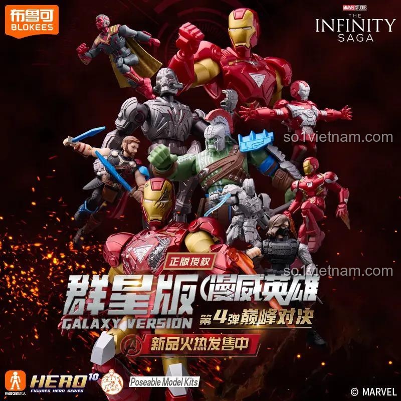 Các nhân vật Marvel trong bộ BLOKEES 81114 Marvel Heroes Galaxy Version - Peak Showdown