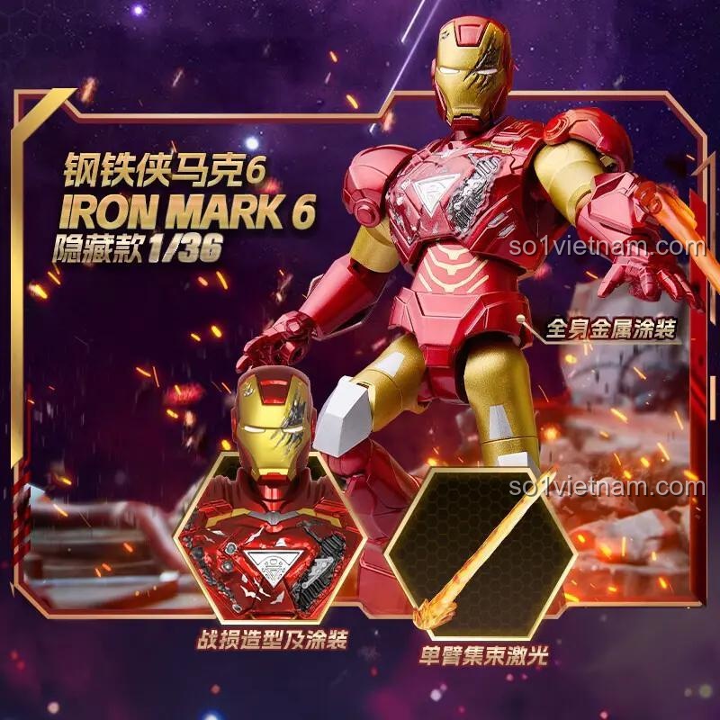Mô hình Hulk, Vision và Iron Man Mark 5 từ bộ BLOKEES 81114