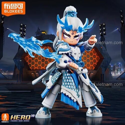 Figure BLOKEES 85045 Bạch Long Mã Pháp Tướng, mô hình khớp nối linh hoạt, thiết kế giáp rồng, đồ chơi mô hình Bạch Long Mã cho bé trai 10 tuổi.