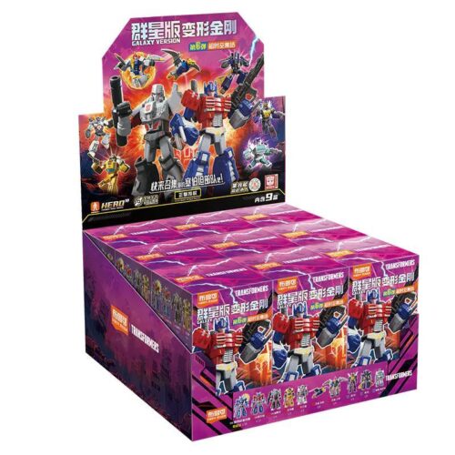 Hộp sản phẩm Bộ đồ chơi Biến hình Robot Optimus Prime và Megatron - Phiên bản Galaxy Tập 6, mã 71106 của hãng 布鲁可BLOKEES