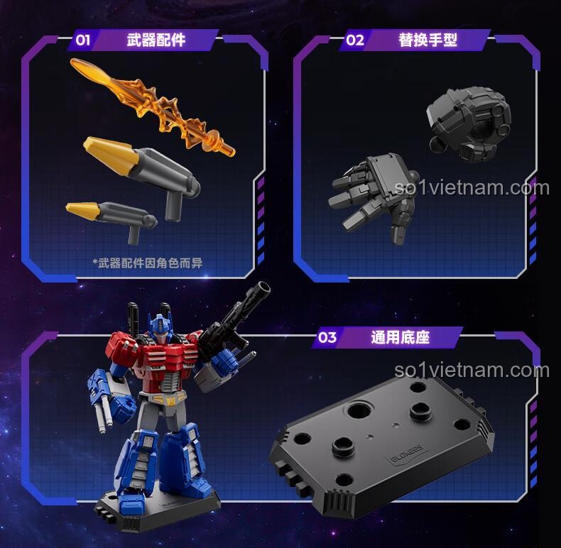 Robot dạng bay trong Bộ đồ chơi Biến hình Robot Optimus Prime và Megatron - Phiên bản Galaxy Tập 6, mã 71106 của hãng 布鲁可BLOKEES
